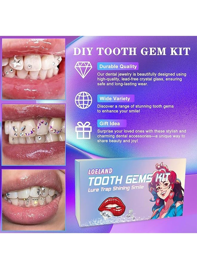 Loeland Tooth Gem Kit, Professional DIY Tooth Gem Kit with Curing Light and Glue, Removable DIY Teeth Jewelry Gems Kit for Women Girls - Image 4